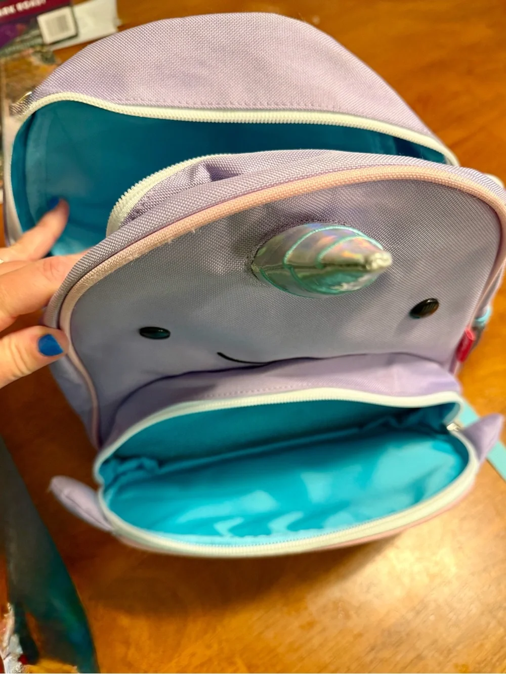 Skip hop mini Lavender Narwhal Backpack
